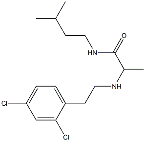 2-{[2-(2,4-dichlorophenyl)ethyl]amino}-N-(3-methylbutyl)propanamide Struktur