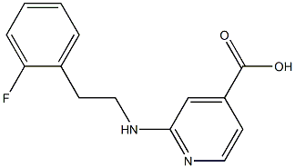 2-{[2-(2-fluorophenyl)ethyl]amino}pyridine-4-carboxylic acid Struktur