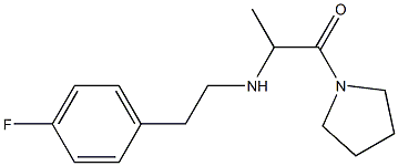 2-{[2-(4-fluorophenyl)ethyl]amino}-1-(pyrrolidin-1-yl)propan-1-one Struktur