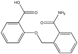 2-{[2-(aminocarbonyl)benzyl]oxy}benzoic acid Struktur