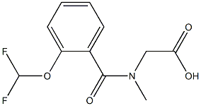 2-{[2-(difluoromethoxy)phenyl]-N-methylformamido}acetic acid Struktur