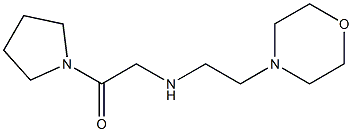 2-{[2-(morpholin-4-yl)ethyl]amino}-1-(pyrrolidin-1-yl)ethan-1-one Struktur