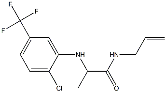 2-{[2-chloro-5-(trifluoromethyl)phenyl]amino}-N-(prop-2-en-1-yl)propanamide Struktur