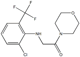 2-{[2-chloro-6-(trifluoromethyl)phenyl]amino}-1-(morpholin-4-yl)ethan-1-one Struktur