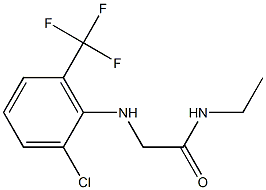 2-{[2-chloro-6-(trifluoromethyl)phenyl]amino}-N-ethylacetamide Struktur