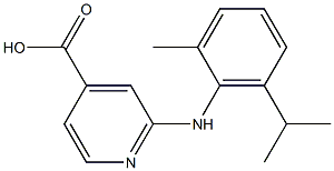 2-{[2-methyl-6-(propan-2-yl)phenyl]amino}pyridine-4-carboxylic acid Struktur