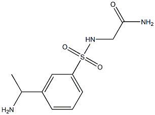 2-{[3-(1-aminoethyl)benzene]sulfonamido}acetamide Struktur