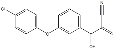 2-{[3-(4-chlorophenoxy)phenyl](hydroxy)methyl}prop-2-enenitrile Struktur