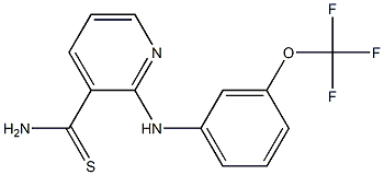 2-{[3-(trifluoromethoxy)phenyl]amino}pyridine-3-carbothioamide Struktur