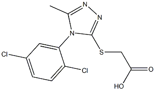 2-{[4-(2,5-dichlorophenyl)-5-methyl-4H-1,2,4-triazol-3-yl]sulfanyl}acetic acid Struktur