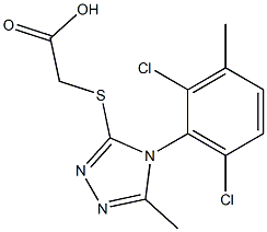 2-{[4-(2,6-dichloro-3-methylphenyl)-5-methyl-4H-1,2,4-triazol-3-yl]sulfanyl}acetic acid Struktur