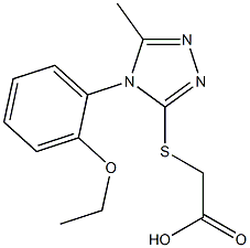 2-{[4-(2-ethoxyphenyl)-5-methyl-4H-1,2,4-triazol-3-yl]sulfanyl}acetic acid Struktur