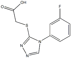 2-{[4-(3-fluorophenyl)-4H-1,2,4-triazol-3-yl]sulfanyl}acetic acid Struktur