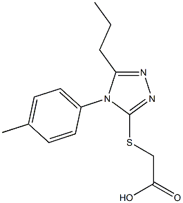 2-{[4-(4-methylphenyl)-5-propyl-4H-1,2,4-triazol-3-yl]sulfanyl}acetic acid Struktur