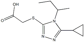 2-{[4-(butan-2-yl)-5-cyclopropyl-4H-1,2,4-triazol-3-yl]sulfanyl}acetic acid Struktur