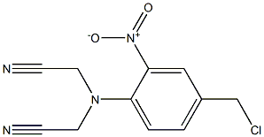 2-{[4-(chloromethyl)-2-nitrophenyl](cyanomethyl)amino}acetonitrile Struktur