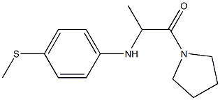 2-{[4-(methylsulfanyl)phenyl]amino}-1-(pyrrolidin-1-yl)propan-1-one Struktur