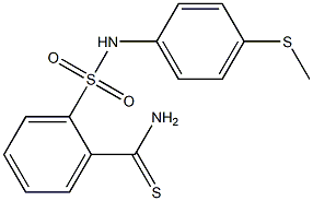 2-{[4-(methylsulfanyl)phenyl]sulfamoyl}benzene-1-carbothioamide Struktur