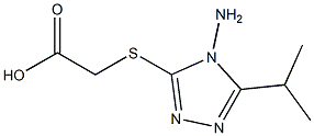 2-{[4-amino-5-(propan-2-yl)-4H-1,2,4-triazol-3-yl]sulfanyl}acetic acid Struktur