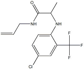 2-{[4-chloro-2-(trifluoromethyl)phenyl]amino}-N-(prop-2-en-1-yl)propanamide Struktur