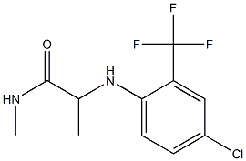 2-{[4-chloro-2-(trifluoromethyl)phenyl]amino}-N-methylpropanamide Struktur