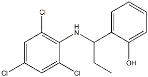 2-{1-[(2,4,6-trichlorophenyl)amino]propyl}phenol Struktur