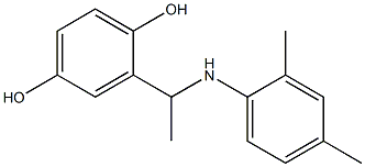 2-{1-[(2,4-dimethylphenyl)amino]ethyl}benzene-1,4-diol Struktur