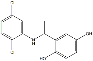 2-{1-[(2,5-dichlorophenyl)amino]ethyl}benzene-1,4-diol Struktur