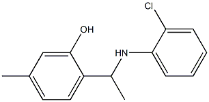 2-{1-[(2-chlorophenyl)amino]ethyl}-5-methylphenol Struktur