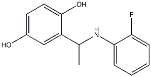 2-{1-[(2-fluorophenyl)amino]ethyl}benzene-1,4-diol Struktur