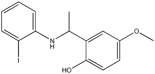 2-{1-[(2-iodophenyl)amino]ethyl}-4-methoxyphenol Struktur