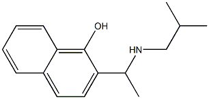 2-{1-[(2-methylpropyl)amino]ethyl}naphthalen-1-ol Struktur