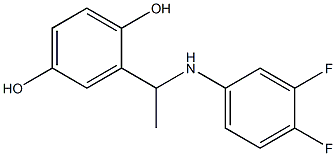 2-{1-[(3,4-difluorophenyl)amino]ethyl}benzene-1,4-diol Struktur