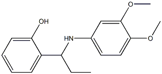 2-{1-[(3,4-dimethoxyphenyl)amino]propyl}phenol Struktur