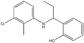 2-{1-[(3-chloro-2-methylphenyl)amino]propyl}phenol Struktur