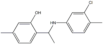 2-{1-[(3-chloro-4-methylphenyl)amino]ethyl}-5-methylphenol Struktur