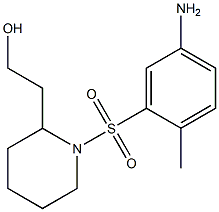 2-{1-[(5-amino-2-methylbenzene)sulfonyl]piperidin-2-yl}ethan-1-ol Struktur