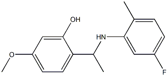 2-{1-[(5-fluoro-2-methylphenyl)amino]ethyl}-5-methoxyphenol Struktur