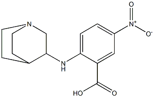 2-{1-azabicyclo[2.2.2]octan-3-ylamino}-5-nitrobenzoic acid Struktur