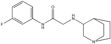 2-{1-azabicyclo[2.2.2]octan-3-ylamino}-N-(3-fluorophenyl)acetamide Struktur