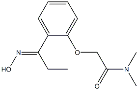 2-{2-[(1E)-N-hydroxypropanimidoyl]phenoxy}-N,N-dimethylacetamide Struktur