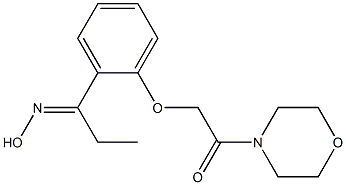 2-{2-[1-(hydroxyimino)propyl]phenoxy}-1-(morpholin-4-yl)ethan-1-one Struktur