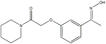 2-{3-[1-(hydroxyimino)ethyl]phenoxy}-1-(piperidin-1-yl)ethan-1-one Struktur