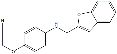 2-{4-[(1-benzofuran-2-ylmethyl)amino]phenoxy}acetonitrile Struktur