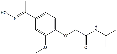 2-{4-[(1E)-N-hydroxyethanimidoyl]-2-methoxyphenoxy}-N-isopropylacetamide Struktur