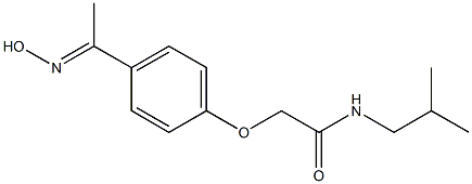 2-{4-[(1E)-N-hydroxyethanimidoyl]phenoxy}-N-isobutylacetamide Struktur