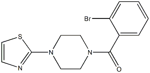 2-{4-[(2-bromophenyl)carbonyl]piperazin-1-yl}-1,3-thiazole Struktur