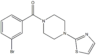 2-{4-[(3-bromophenyl)carbonyl]piperazin-1-yl}-1,3-thiazole Struktur