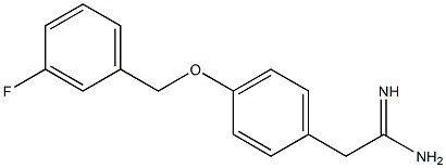 2-{4-[(3-fluorobenzyl)oxy]phenyl}ethanimidamide Struktur