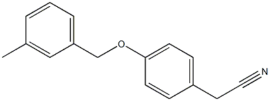 2-{4-[(3-methylphenyl)methoxy]phenyl}acetonitrile Struktur